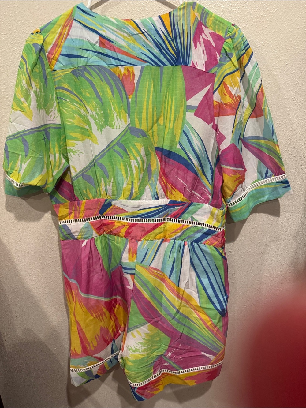 FARM Rio Rainbow Leafs Multi-Color, Beaded Button Romper - Picture 2 of 8